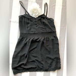 Urban Outfitters Kimchi Black Spaghetti Strap Mini Black Dress. Size Small.